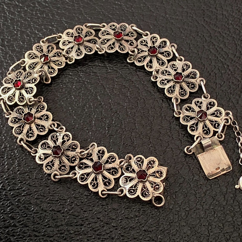 Silber granat trachten - trachten, armband