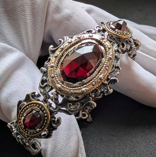 Vintage tracht armband granat - tracht,