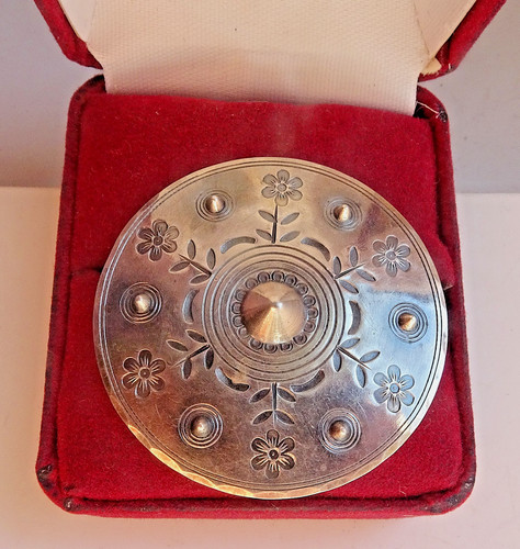 Brosche 900 silber - brosche, floral
