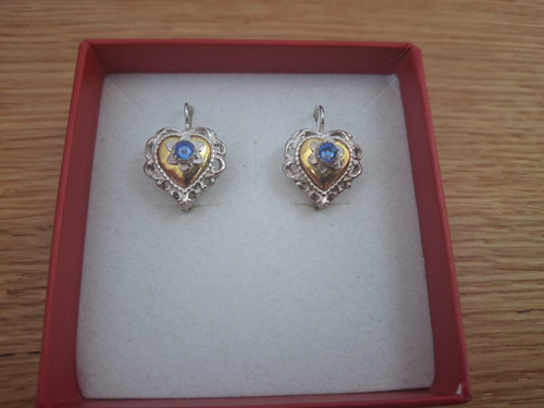 Ohrringe tracht silber - , blau