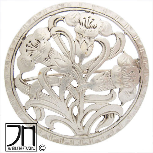 Vintage silber brosche - silber,