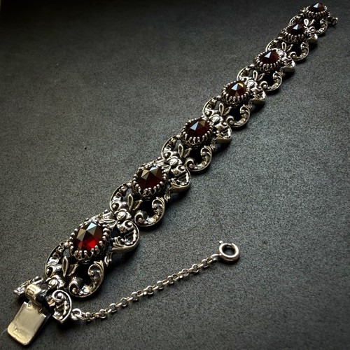 Vintage tracht armband granat - vintage,