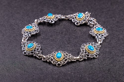 Armband 835 silber türkise - 835,