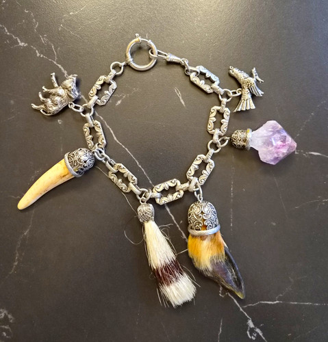 Trachtenkette amethyst lila - trachtenkette,