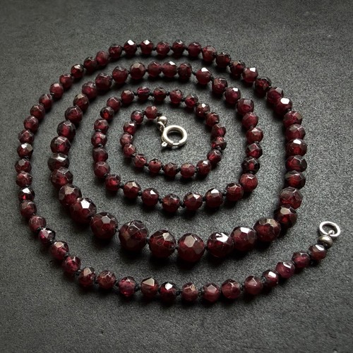 Alte kette facettierter granat - facettierter,
