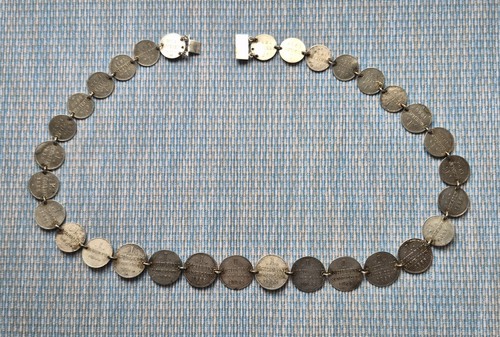 Antikes silber münzcollier - antikes,