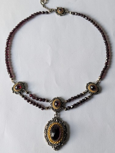 Vintage granat trachtencollier - granat,